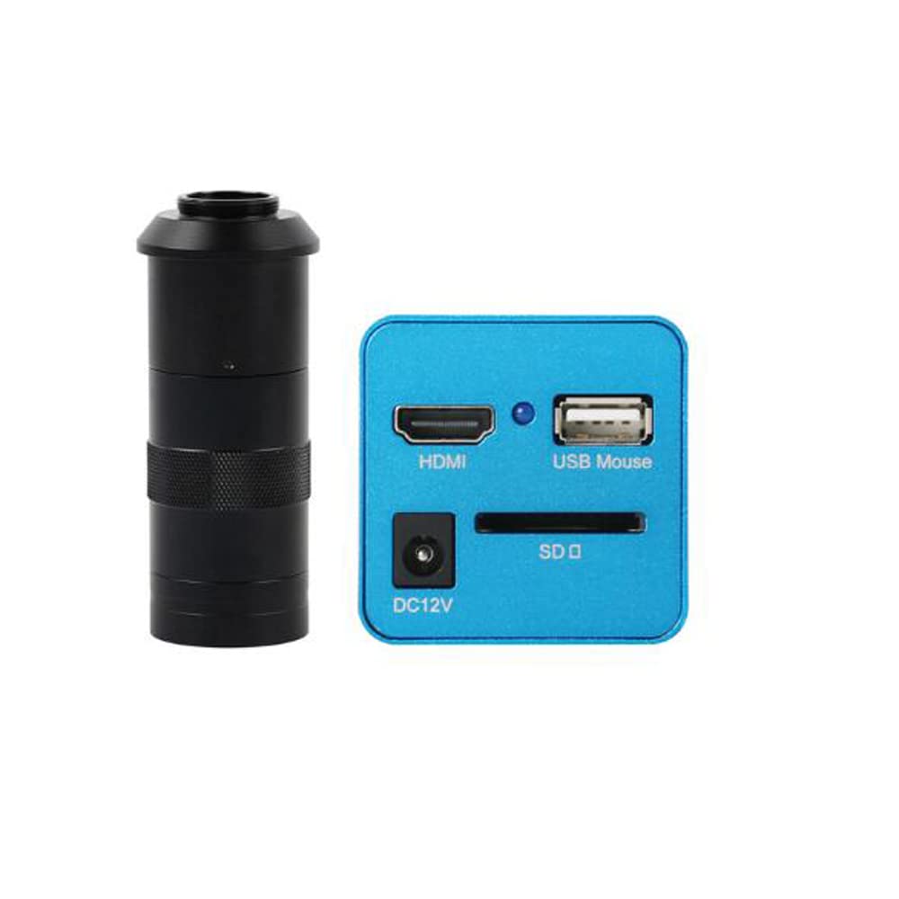 Videocamera per microscopio Digitale Industriale 1080P Videocamera per videoregistratore con Disco SD e Obiettivo con Attacco C 100X