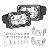 LED Pods, AKD Part 3 Inch CREE LED Off Road Driving Lights 40W Spot Small LED Fog Lights Pods Ditch Lights Backup Light 2 Packs for Truck Motorcycle UTV ATV SUV Surron Toyota