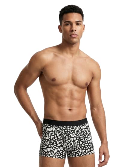 Men's Boxer Briefs Trunks, Cotton Silk, Breathable, Soft, Thin Elastic, Snake Print, Sexy Pouch-picture-45