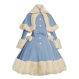 Clearance Sweet Classic Lolita Winter Overcoat Faux Fur Cape Thick Wool Trench Coat Jacket Winter...