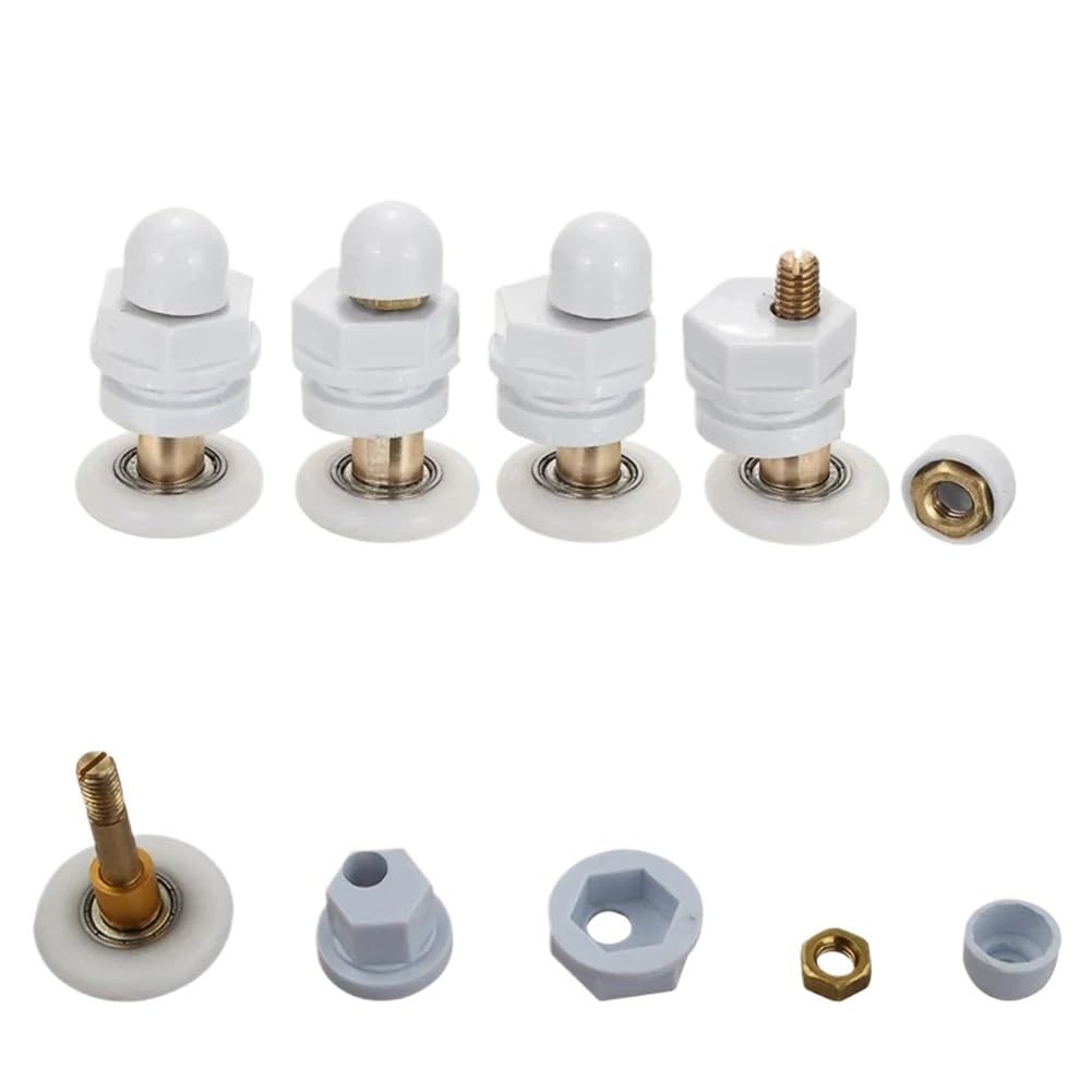 Shower Door Rollers 4pcs Shower Door Rollers/Runners/Wheels 19, 23, 25, 27 Or 29mm Wheel Diameter Old Pulley Arc Bathroom Glass Track(29mm)