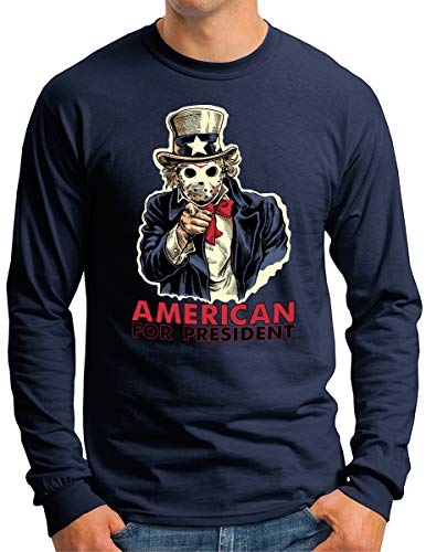 T-shirt manches longues OM3 American-for-Président Uncle Sam homme XL