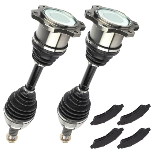 CV Axle Drive Shafts & Ceramic Disc Brake Pads Kits for Silverado 1500