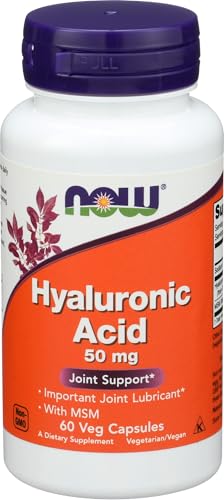 Now Foods Hyaluronic Acid Capsules Plus MSM Standard, 50 mg, 60-Count