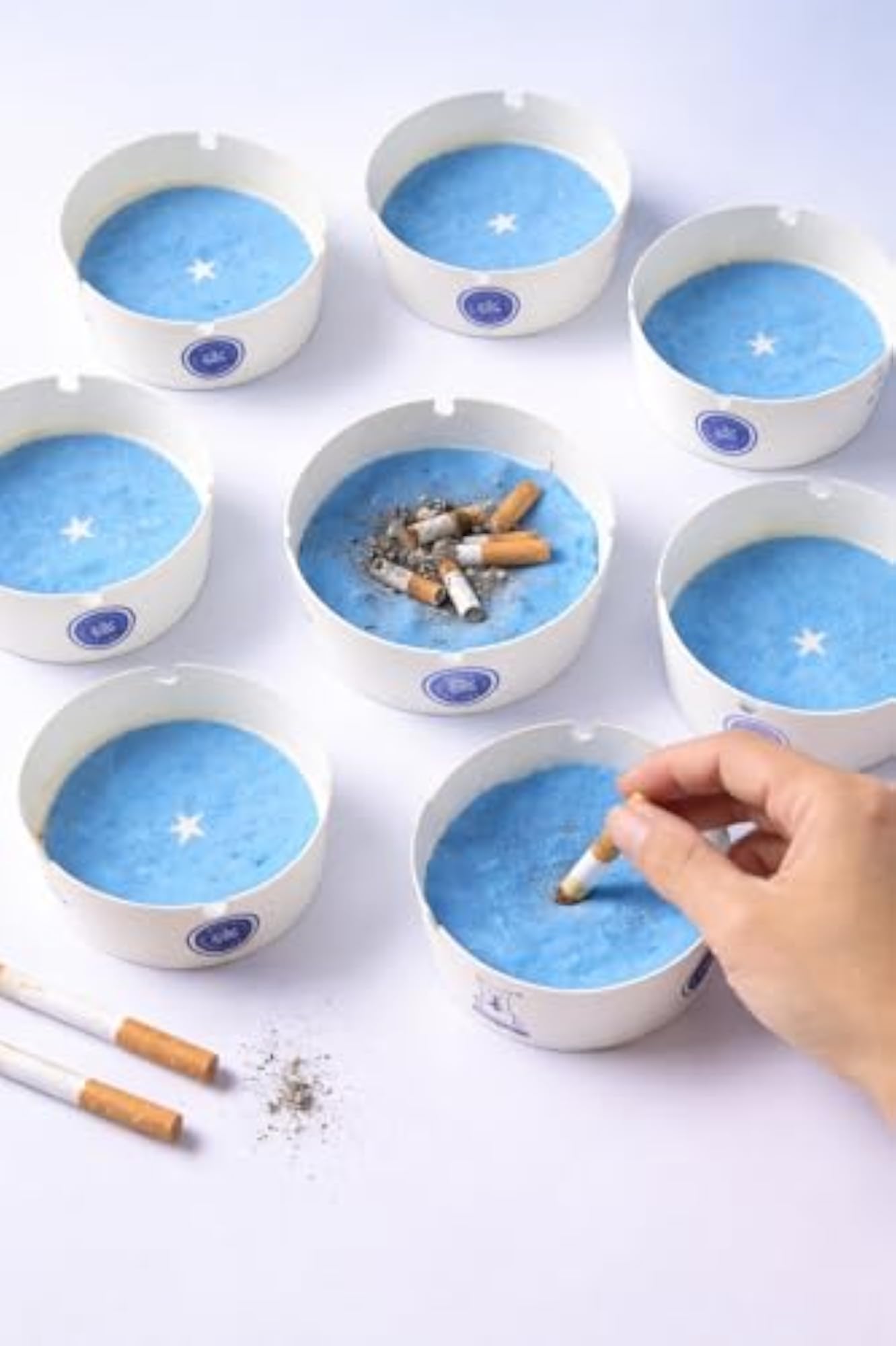 Smokeless Disposable Ashtray for Car, Leakproof Design