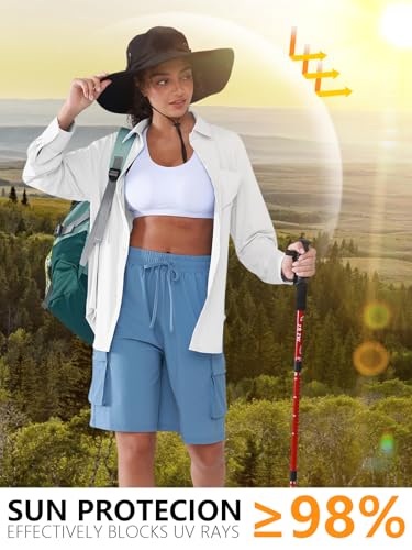 Women's UPF 50+ Long Sleeve Sun Protection Shirt – Quick Dry, Hiking, Fishing & Outdoor Activities 5