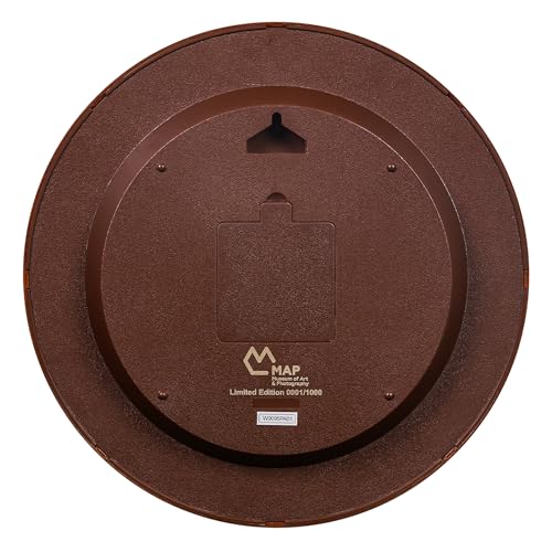 Image of Titan Raja Ravi Verma Series Damayanti Wall Clock with Embossed Dial & Silent Sweep, Model W0095PA01 | 31.7 cm x 31.7 cm x 4.7 cm
