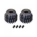 uxcell 1Mod 22T Pinion Gear 6mm Bore Hardened Steel Motor Rack Spur Gear with Step for RC Car Truck Buggy Gear Drive, 2 Set