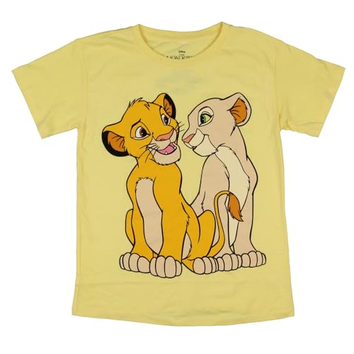 Disney Boys' The Lion King Simba and Nala Big Print Kids Short Sleeve T-Shirt