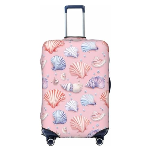 Seashell Pink Luggage Cover Protector Elastic Washable Anti-Scratch Suitcase Covers With Zipper Closure For Luggage 18-32 Inch Medium