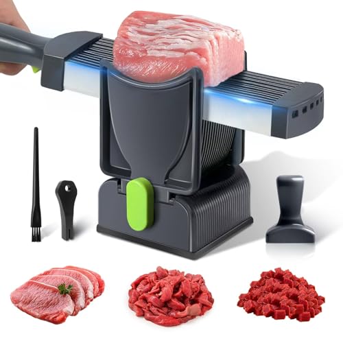 JUANWAN Fresh Meat Slicer Cleaver Kitchen Knife Set or Meat Slicing Shredding Thickness Adjustable Manual Fresh Meat Cutter Food Slicer for Beef Pork Mutton Home Cooking and BBQ Meat Cleavers