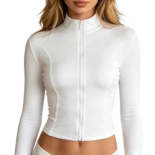 Veste sport femme fermeture éclair pour courir sans manches qui remontent