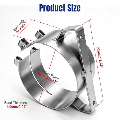JERBOR 7"Exhaust Clamp Wide Band Fit for Peterbilt for Freightliner by Jerbor - Used condition - Image 3