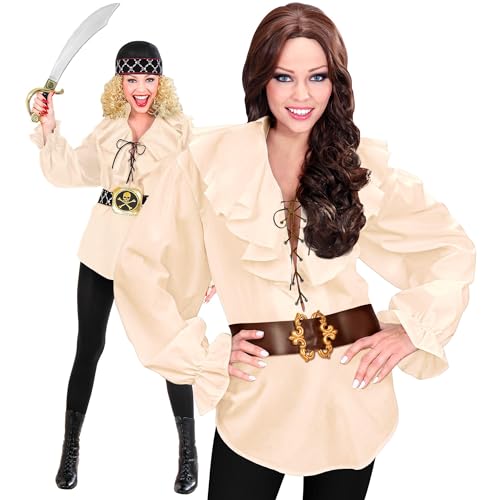 W WIDMANN MILANO Party Fashion   Blusa de pirata para mujer, camisa de pirata renacentista, traje de cosplay para carnaval