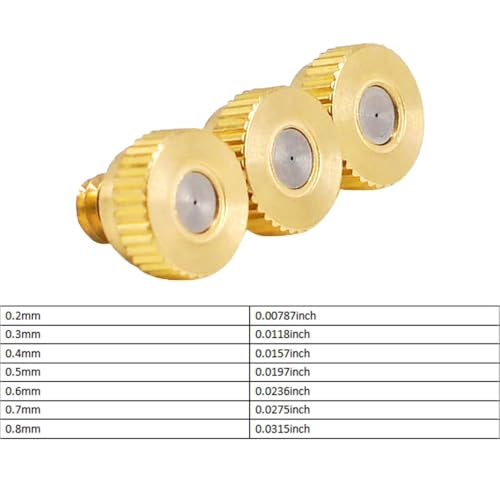 Buse de brumisation laiton 0.3mm atomiseur basse pression de jardin pulvérisateur terrasse 30pcs - 8