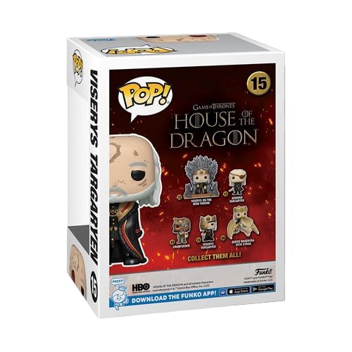 Funko Pop! TV: House of The Dragon Season 2 - Viserys Targaryen Without Mask Chase Bundled with a Byron's Attic Protector - Image 4