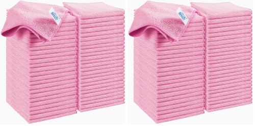 Image of HOMEXCEL 50PK Microfiber Cleaning Cloth, Cleaning Rag for Home, 11.5x11.5in (Pack of 2)
