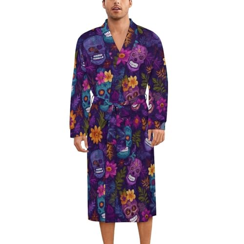 Kimono léger en soie imprimé floral tropical pour vos moments de détente