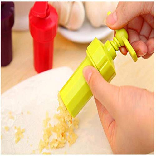 Gemüsehacker Knoblauchpresse Küche Ingwer Knoblauch Handpresse Spiralschneider Brecher Kochwerkzeug Kunststoff Knoblauchpressen Mixer Schäler, A.
