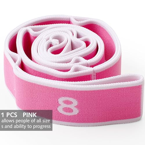 1 pcs Stretching Strap with Loops, Abeillo Elastic Yoga Straps for Stretching Equipment, Stretch Band for Physical Therapy, Yoga, Pilates,Dance, Gymnastics Exercise and Flexibility - Image 4