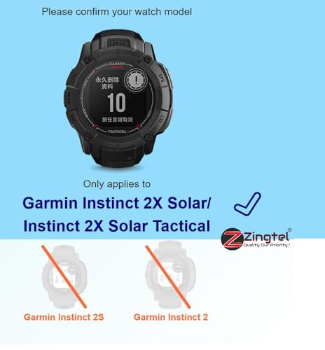 Image of 3 Pack Screen Protector Compatible With Garmin Instinct 2X Solar (50mm) / Garmin Instinct 2X Solar Tactical (50 mm) 9H Hardness Fiber Tempered Glass Screen Guard