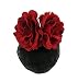 Silk Rose Flower Barrette Hair Clip with Snood Net Hair Bun