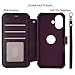 VANAVAGY Compatible for iPhone 16 Wallet Case for Magsafe Wireless Charging, PU Leather Flip Folio Wrist Strap [Screen Protector & Camera Lens Protector] with RFID Block Card Holder,Purple