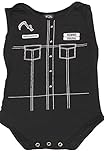 SOA Sons of Anarchy Reaper Costume Leather Vest Infant Baby Romper Snapsuit (12-18 Months)