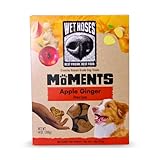 Wet Noses Moments Non-GMO Apple Ginger Bears Crunchy Dog Treats - 14oz | No Corn, Wheat, Soy or Peas, Made with 7 Simple Ingredients