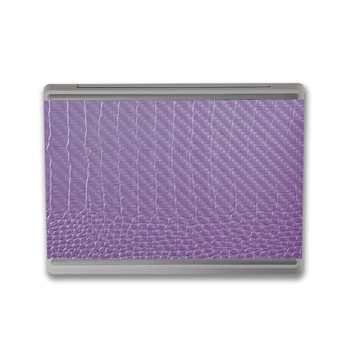 Image of MightySkins Carbon Fiber Skin Compatible with Microsoft Surface Laptop Go 3 (2023) Full Wrap Kit - Purple Gator Skin | Protective, Durable Textured Carbon Fiber Finish | Made in The USA