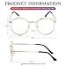 AIEYEZO Blue Light Glasses for Women Men Fashion Retro Circle Wire Frames Eyeglasses Anti-Blue Light Computer Gaming Glasses (Gold)