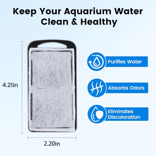 Image of AQQA Aquarium Filter Replacement Cartridges 8 Pack for AQ225-M Low Water Turtle Tank Filters