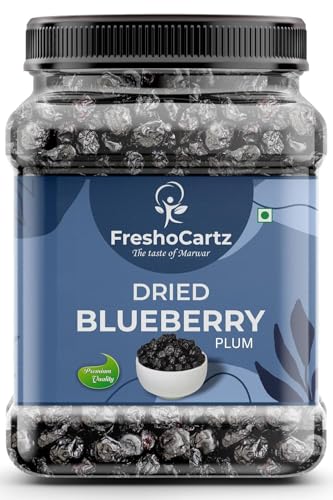 Image of FreshoCartz Organic Dried Blueberry Plum 500GM | | High in Antioxidants & Fiber | Healthy Snack | Blueberry Dried Superfood | Premium Dry Fruits Blueberries