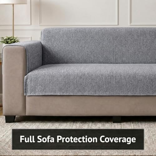 Image of STITCHNEST 'LuxeFit Series' 2 Seater Sofa Cover | Full Coverage with Armrest Pocket | Elegant Woven Fabric, Washable & Durable for Modern Living
