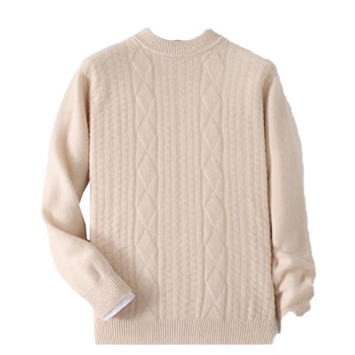 Men's Round Neck Thickened Casual Pullover Knitted Base Layer for Autumn and Winter