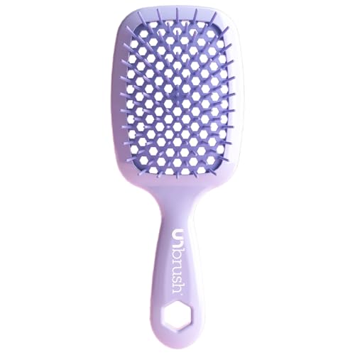 FHI Heat UNbrush Detangling Brush for Pain-Free Brushing on All Wet or Dry Hair Types — Durable DuoFlex Anti-Static Bristles, Lightweight Handle, Vented Hair Brush