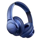Soundcore Life Q20 Hybrid Active Noise Cancelling Wireless Bluetooth Headphones Over Ear with 40H Playtime, Hi-Res Audio, Deep Bass, Memory Foam Ear Cups and Headband (Renewed)