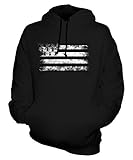  Candymix Bretagne Drapeau Délavé Unisexe Sweat Pull à Capuche Homme Femme, Taille Large, Couleur Noir