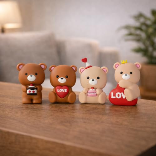 Image of CraftVatika Home Decoration Items for Living Room, Teddy Bear Miniature Valentine Day Gifts for Girlfriend Boyfriend Husband Wife, Teddy Bear Gift, Car Dashboard, Birthday Gifts for Women Man Kids