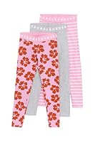 Bonds Kids Next Gen Legging 3 Pack, Hibiscus Breeze Pink (3 Pack), 7