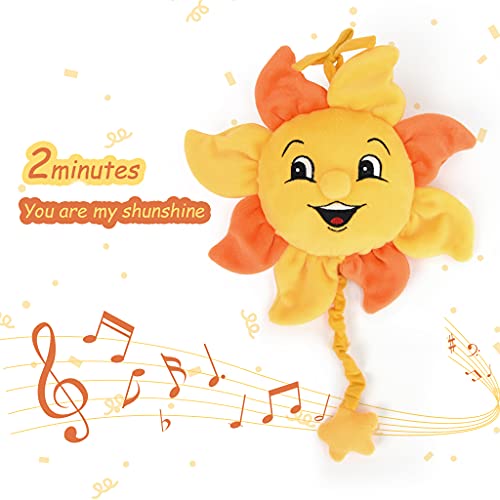 Boodeze Newborn Baby Musical Toy For Infant 0,3,6,12 Months, Soft Hanging Plush Stroller Toy For 6 To 12 Months Baby With You Are My Sunshine Music, Brighten Boy And Girl's Bed,Carseat And Room #TOP1