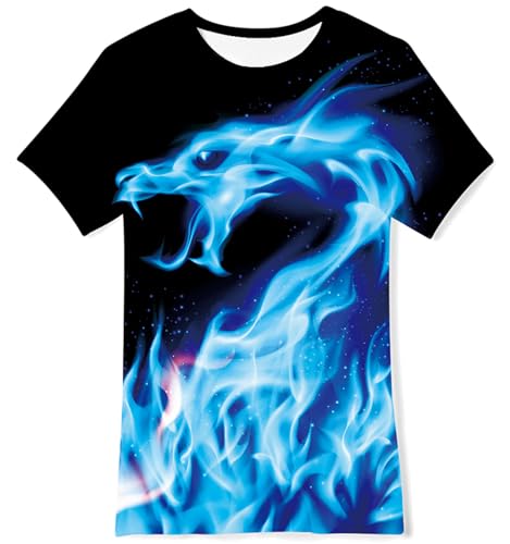 TUONROAD 3D T-Shirt pour Enfant Garçons Fille Manches Courtes 10-12 Ans