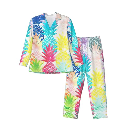 Pyjama manches longues pour hommes : ensemble de nuit 2 pièces confortable