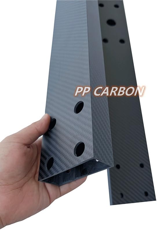 2pcs 500mm Rectangle 3K Full Carbon Fiber Square Tube Twill Matte, for Mechanical Equipment High Strength Pipe(35x15x2.5x500mm)