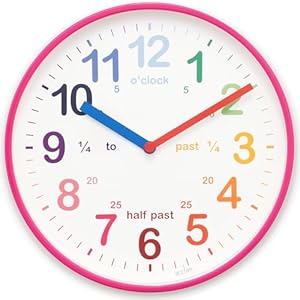 Acctim Wickford 22520 Horloge Murale à Quartz avec Cadran Arc-en-Ciel Rose 20 cm