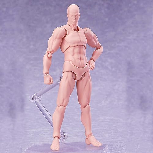 Artists Manikin Blockhead Jointed Mannequin Drawing Figures,Figure Model for Sketching, Painting, Drawing, Artist Male+Female Set (Flesh)