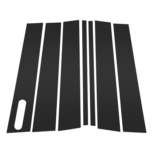 HEROFFIX 7 Pcs Door Pillar Window Trim for Ford Explorer 2002-2010 Front Rear Left Right Anti Scratch Sticker Pillar Posts Door Outer Exterior Cover Black