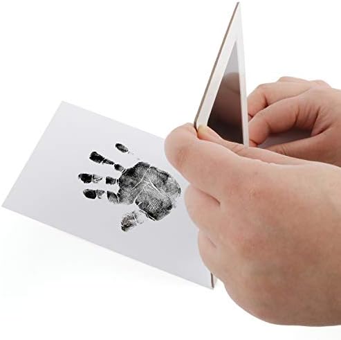 MengNi Baby Handprint and Footprint Ink Kit Pet Paw Print Kit with 4 Ink Pads and 8 Imprint Cards Inkless Print Kit Medium Size for Family Keepsake