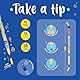 Legami - Stapelbare Bleistift mit Radiergummi Take a Tip, Thema Monster, 11 Minen 2B, kein Anspitzer, einfach zu bedienen, kleiner TPR-Radierer im Lieferumfang enthalten, aus ABS