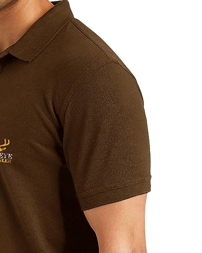 Image of EYEBOGLER Regular Fit Mens Polo Neck Half Sleeve Soild Casual Tshirt